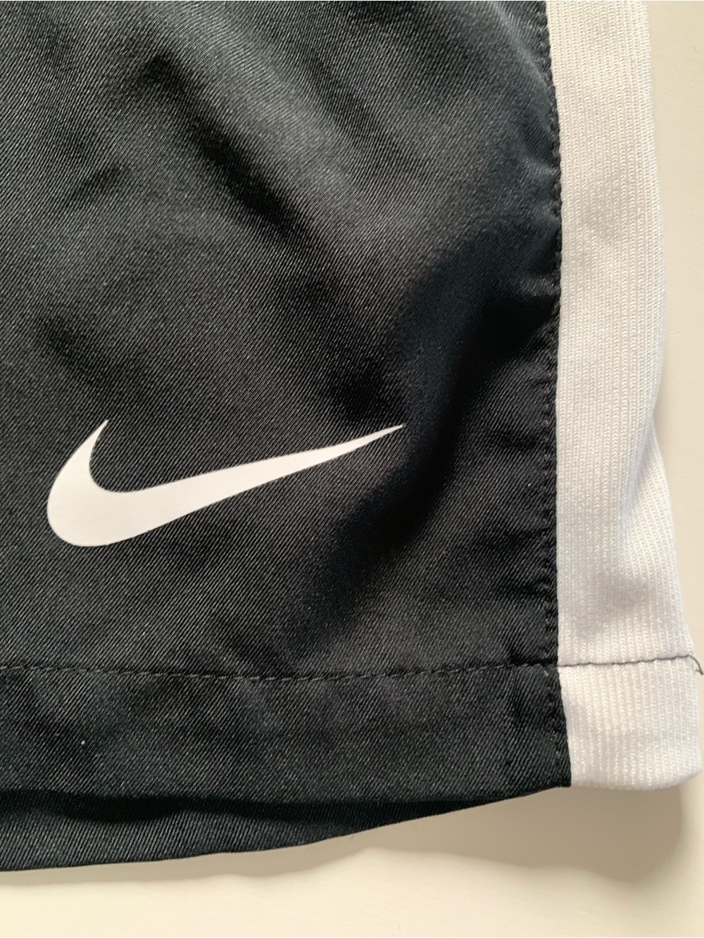 #25 Nike Black Shorts with White Swoosh / dri fit